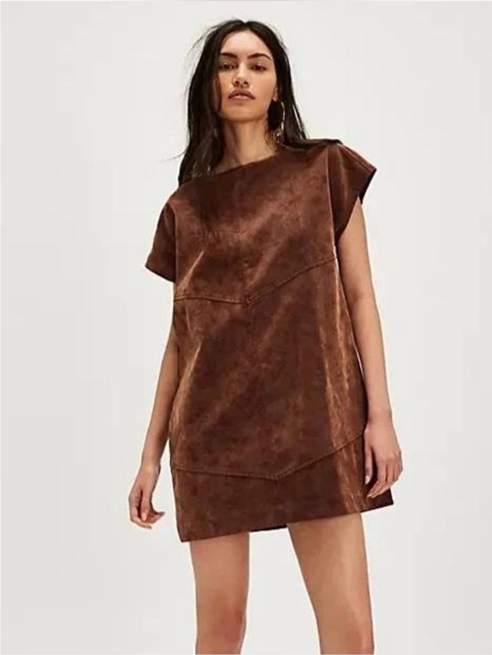Free People Brown Suede Shift Dress - Women